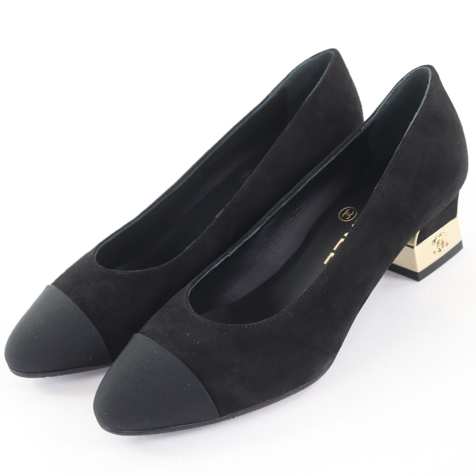 極美品◇CHANEL シャネル G36077 ココマーク ラウンドトゥ スウェード