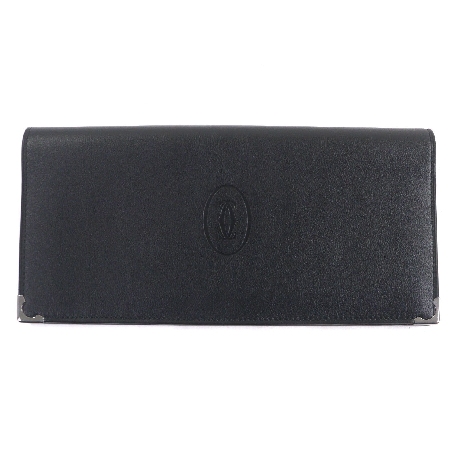 Cartier / 長財布/--/BLK/レディース 極美品▽Cartier カルティエ L3000583 カボションライン レザー ロング