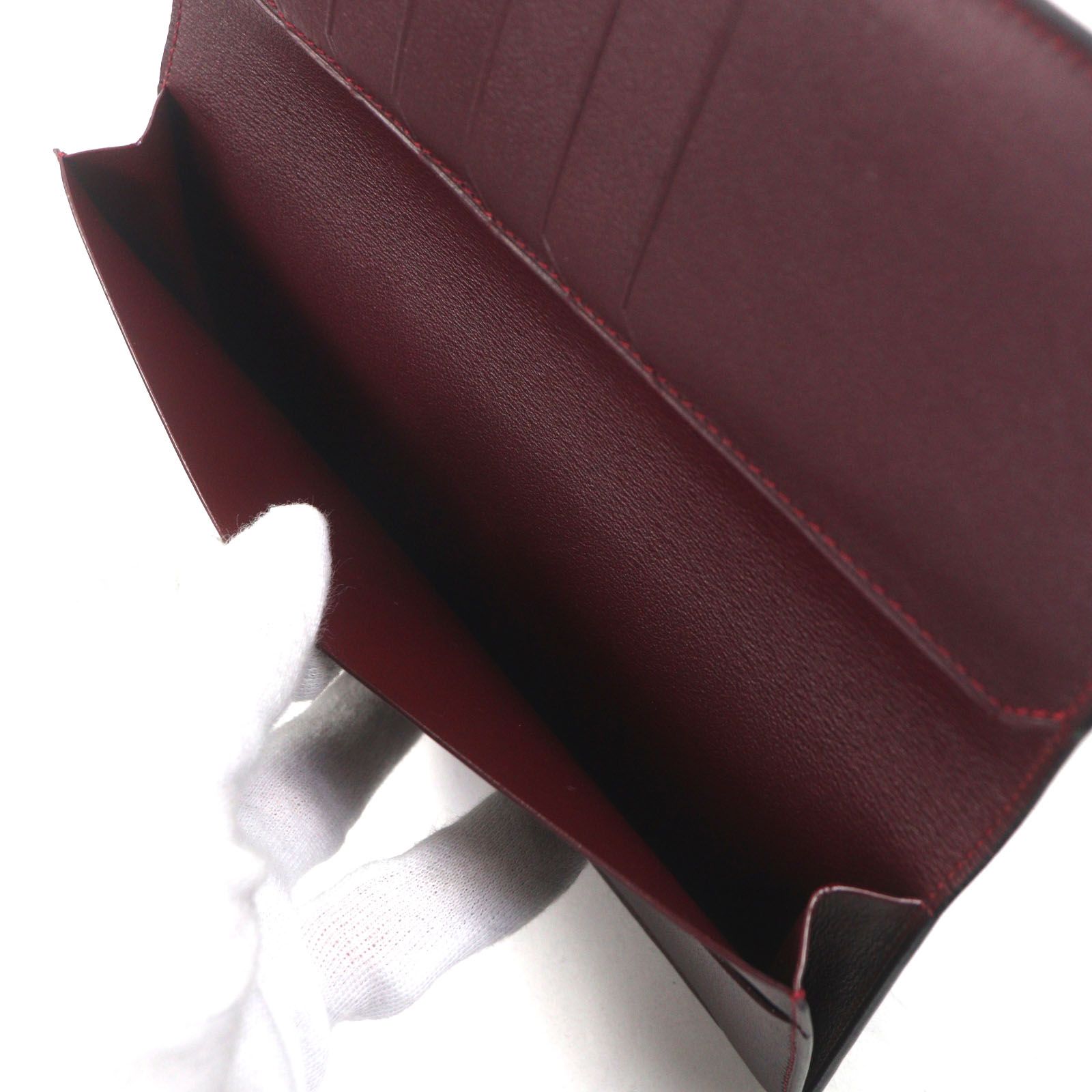 極美品▽Cartier カルティエ L3000583 カボションライン レザー ロング