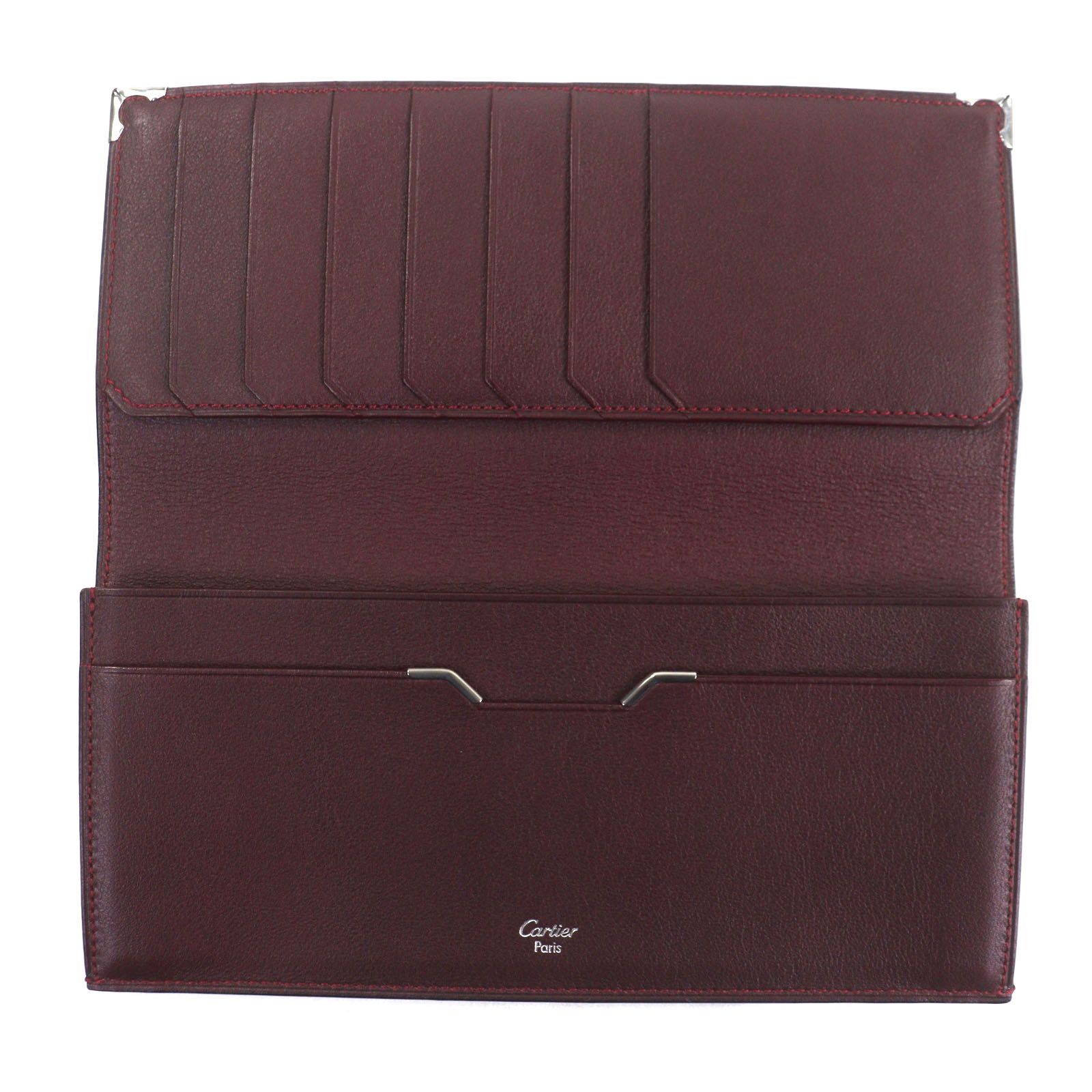 極美品▼Cartier カルティエ L3000583 カボションライン レザー ロングウォレット 二つ折り 長財布 ブラック シルバー金具 箱付き メンズ 極美品▽Cartier カルティエ L3000583 カボションライン レザー ロング