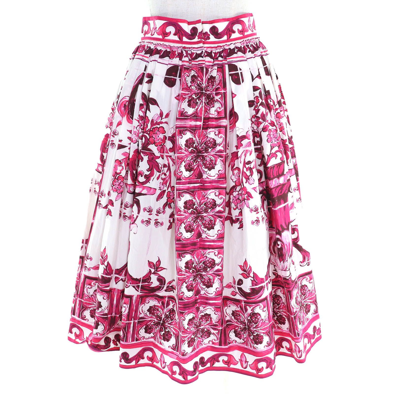 美品△DOLCE&GABBANA ドルチェ＆ガッバーナ マヨリカ コットン100％ 黒