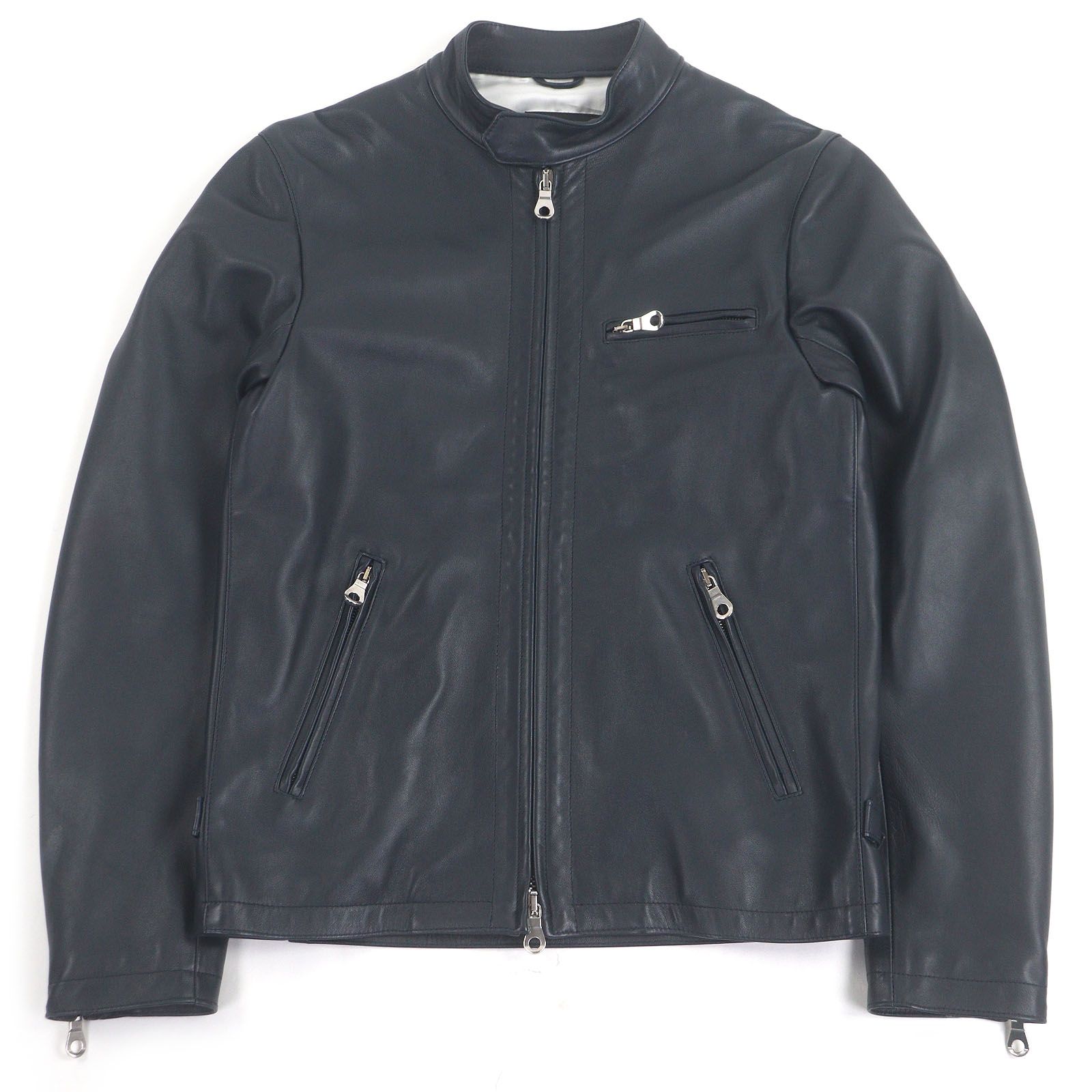 極美品□CINQUAΝΤΑ チンクアンタ H502 羊革 スタンドカラー シングル