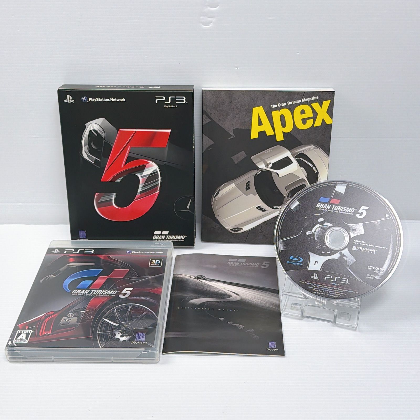 美品 プレステ3本体 PS3 グランツーリスモ5 レーシングパック 遊べる