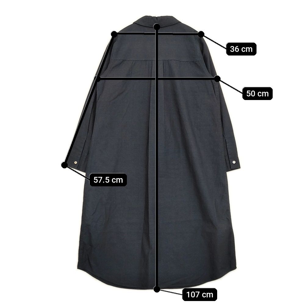 Pal'las Palace インディゴ平織ワイド襟ワンピース サイズ2 FOP24425D