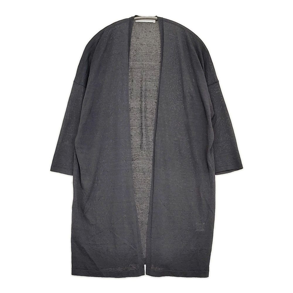 evam eva linen robe サイズM リネンローブ 羽織り 定価35200円 カーディガン 25SS チャコールグレー レディース エヴァムエヴァ【】5-1118M♪