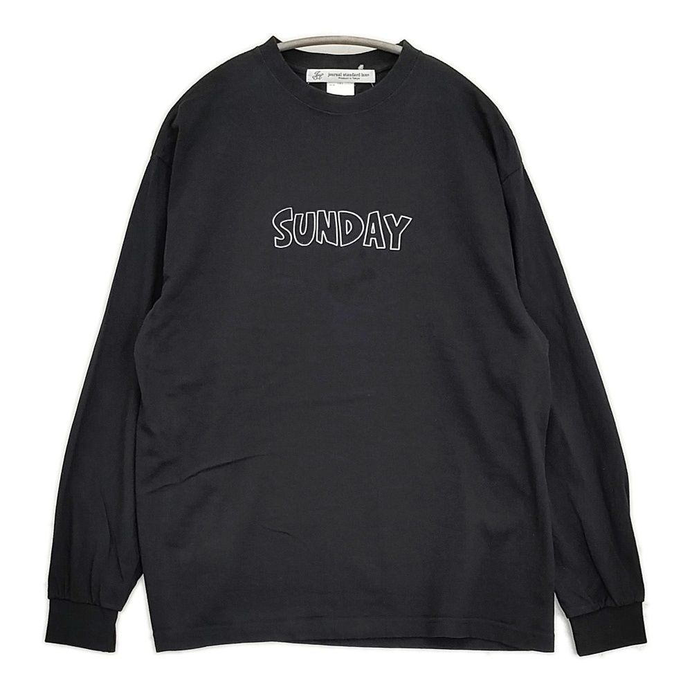 【新品】ジャーナルスタンダードラックス　SUNDAYロゴプリント長袖Tシャツ　L JOURNAL STANDARD LUXE SUNDAY SMILE ロンT サイズL 長袖Tシャツ