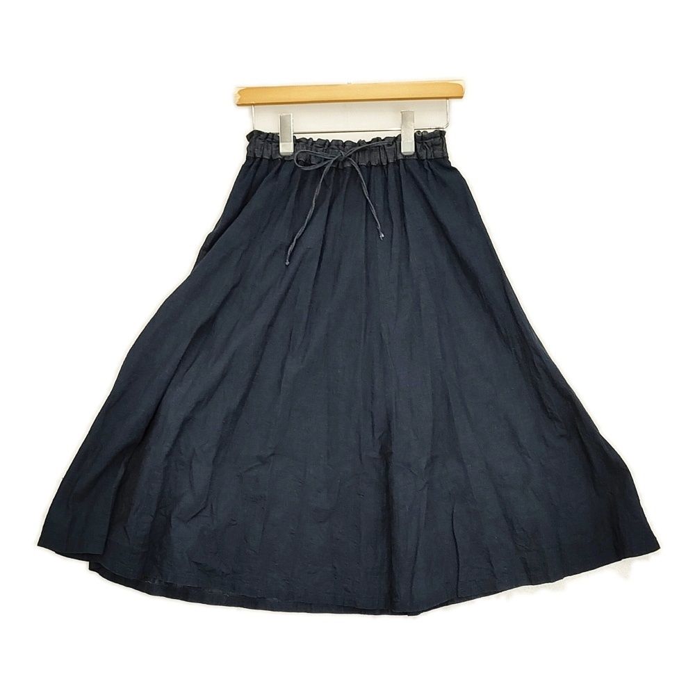 Pal'las Palace 一位柄刺繍スカート サイズ0 インディゴ ギャザー
