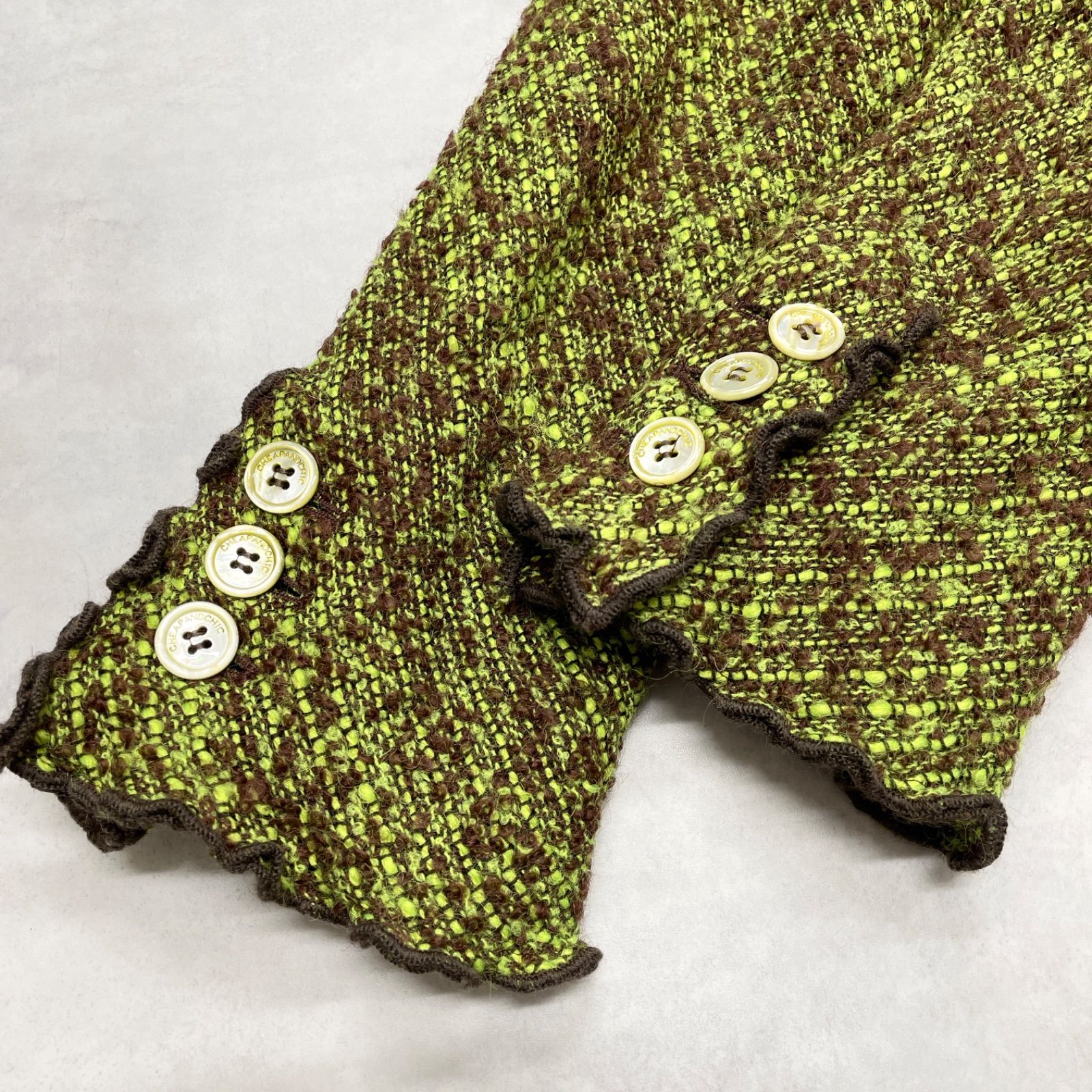 コ*ト様 イタリア製 モスキーノ moschino 新品スタンドカラーフリルダッ コ*ト様 イタリア製 モスキーノ moschino 新品スタンドカラーフリル