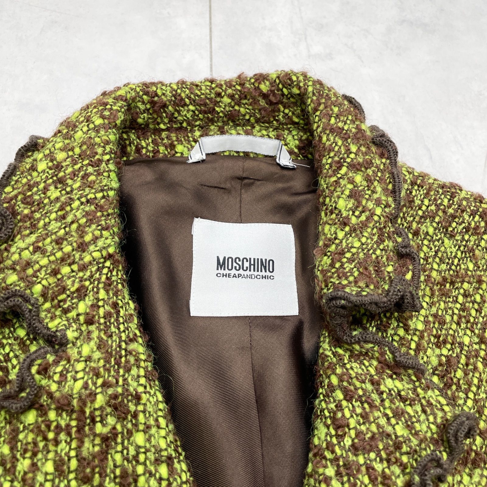 MOSCHINO モスキーノ セットアップ フリル ツイード モヘヤ ショップ