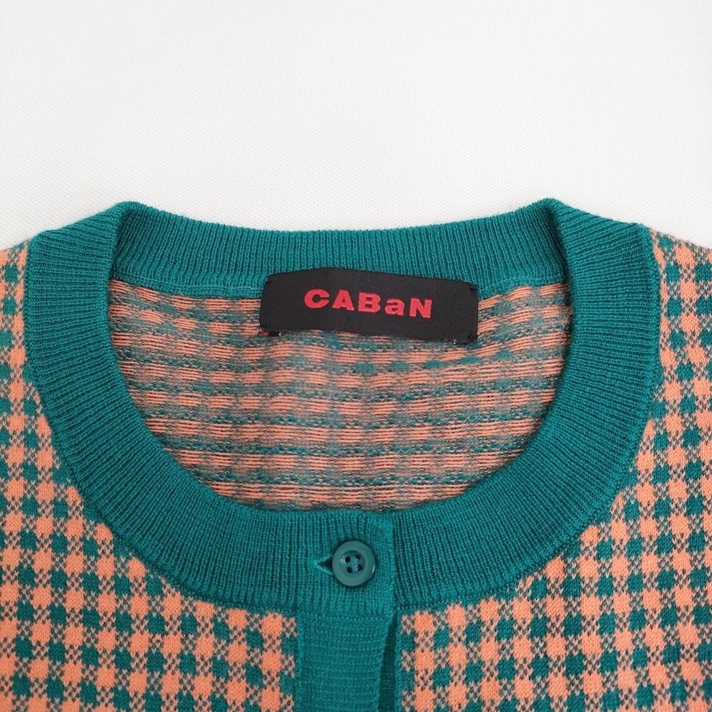 CABaN コットンカシミヤギンガムチェックカーディガン 定価42900円 39