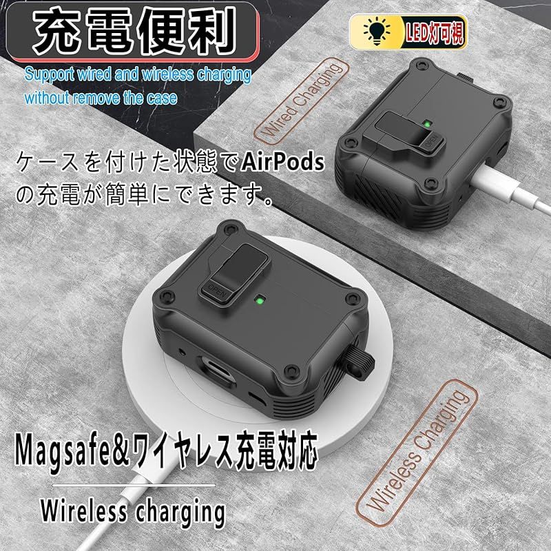 OJBSEN AirPods Pro3 ケース 2025 AirPods Pro 第3世代 ケース 安全