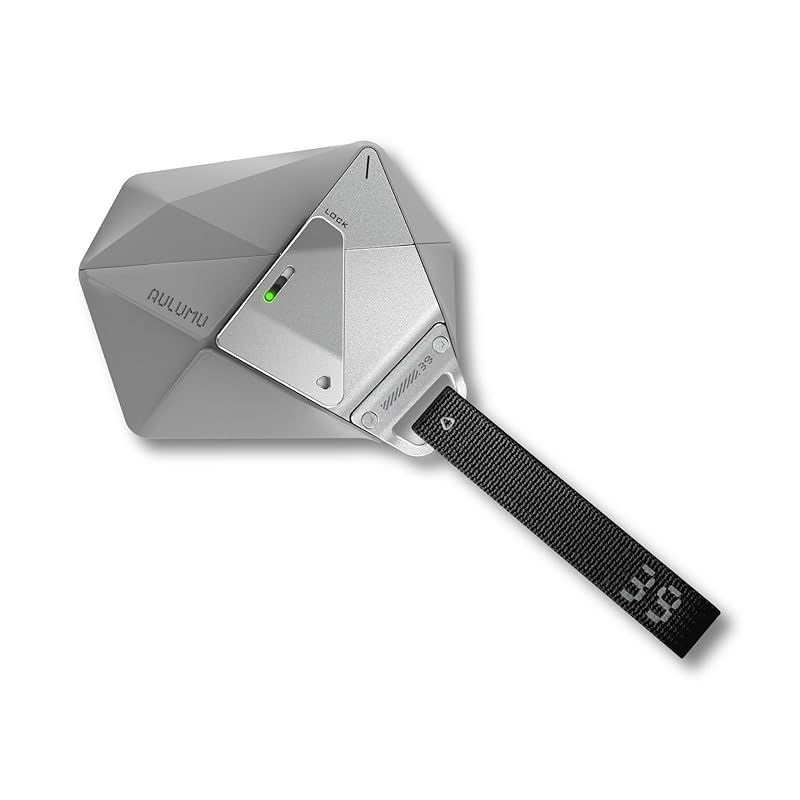 Aulumu A 39 AirPods Pro 3 ケース 第3世代対応 ロック付き 耐衝撃 全面保護 ストラップ付き ワイヤレス充電対応 エアポッズプロ3 保護カバー 対応 グレー