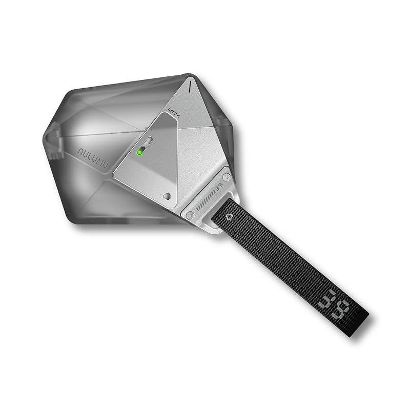 Aulumu A 39 AirPods Pro 3 ケース 第3世代対応 ロック付き 耐衝撃 全面保護 ストラップ付き ワイヤレス充電対応 エアポッズプロ3 保護カバー 対応 半透明グレー