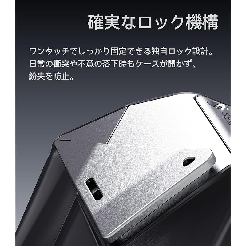  Aulumu A 39 AirPods Pro 3 ケース 第3世代対応 ロック付き 耐衝撃 全面保護 ストラップ付き ワイヤレス充電対応 エアポッズプロ3 保護カバー 対応 半透明グレー 防犯カメラ 防犯 セーフティ