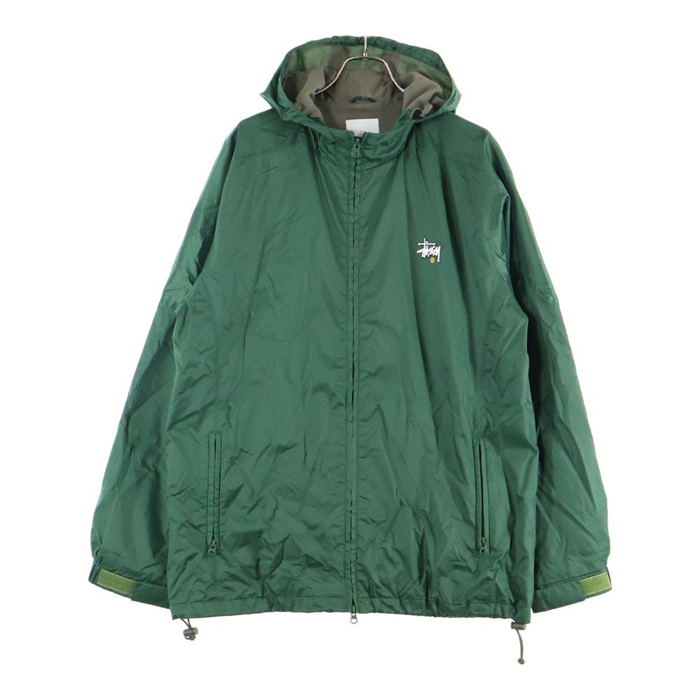 STUSSY (ステューシー) 90s 紺タグ付き 胸ロゴプリント 裏地メッシュ