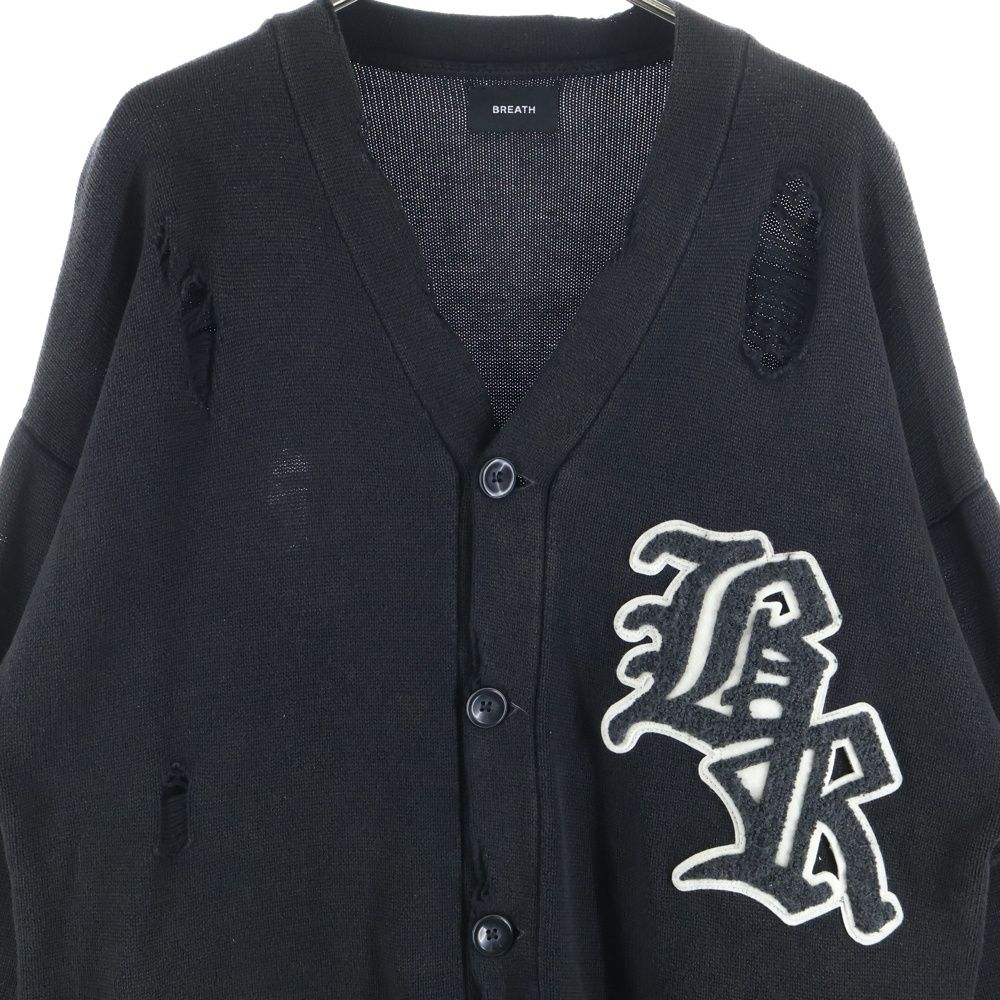 BREATH (ブレス) 22AW CRUSH LETTERED CARDIGAN BR22AW-N3002