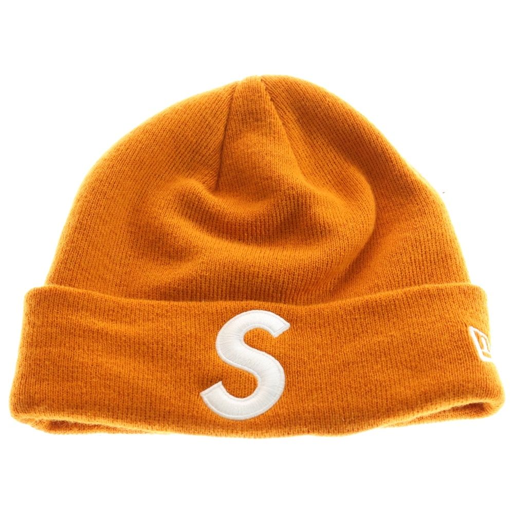 SUPREME シュプリーム 17 AW × ERA S Logo Beanie ニューエラ Sロゴ ビーニー ニット帽 帽子 オレンジ