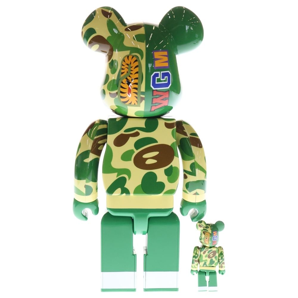 MEDICOM TOY メディコムトイ A BATHING APE BABY MILO CAMO SHRAK BE RBRICK アベイシングエイプ ベイビーマイロ カモシャーク ベアブリック カモ フィギュア 人形 グリーン 400