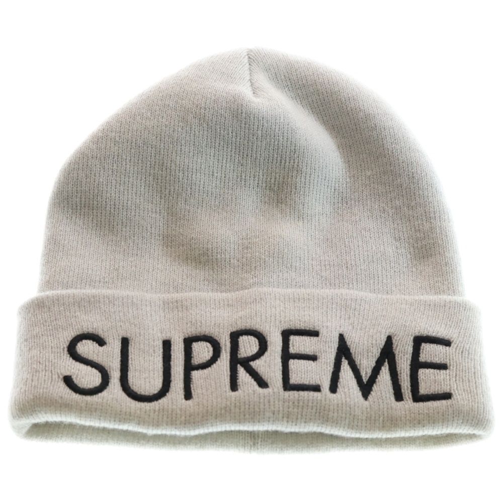 SUPREME シュプリーム 22 AW Capital Beanie ロゴエンブロイダリー キャピタル ビーニー ニット帽 帽子 グレー