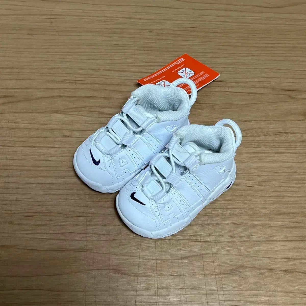 100 (TD) NIKE エア モア アップテンポ 白 ミッドナイト ネイビー