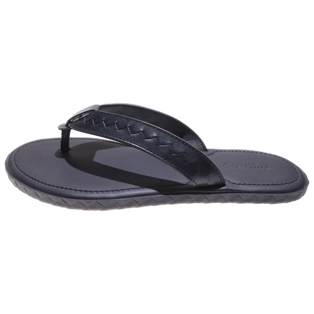 BOTTEGA VENETA ボッテガヴェネタ Intrecciato Leather Slide イントレチャート レザー サンダル ブラック 474942