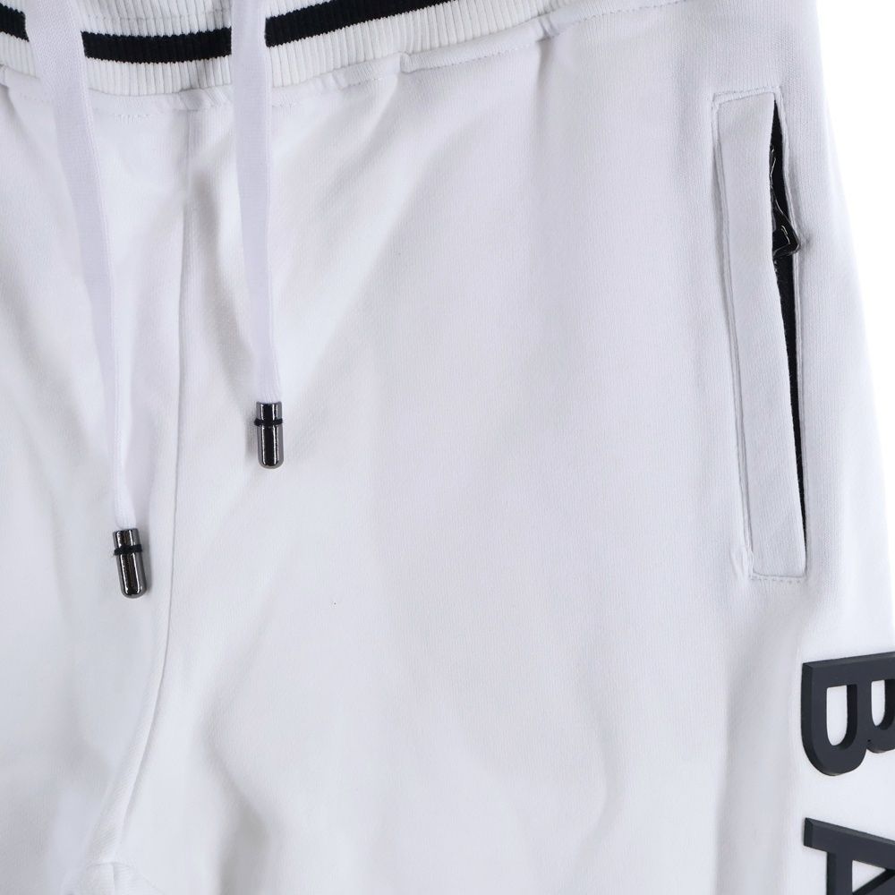 BALMAIN (バルマン) サイドロゴ スウェットパンツ ホワイト - メルカリ