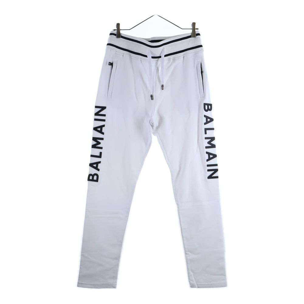 【新品定価12万6000円】　BALMAIN バルマン　スウェット　used BALMAIN (バルマン) サイドロゴ スウェットパンツ ホワイト - メルカリ