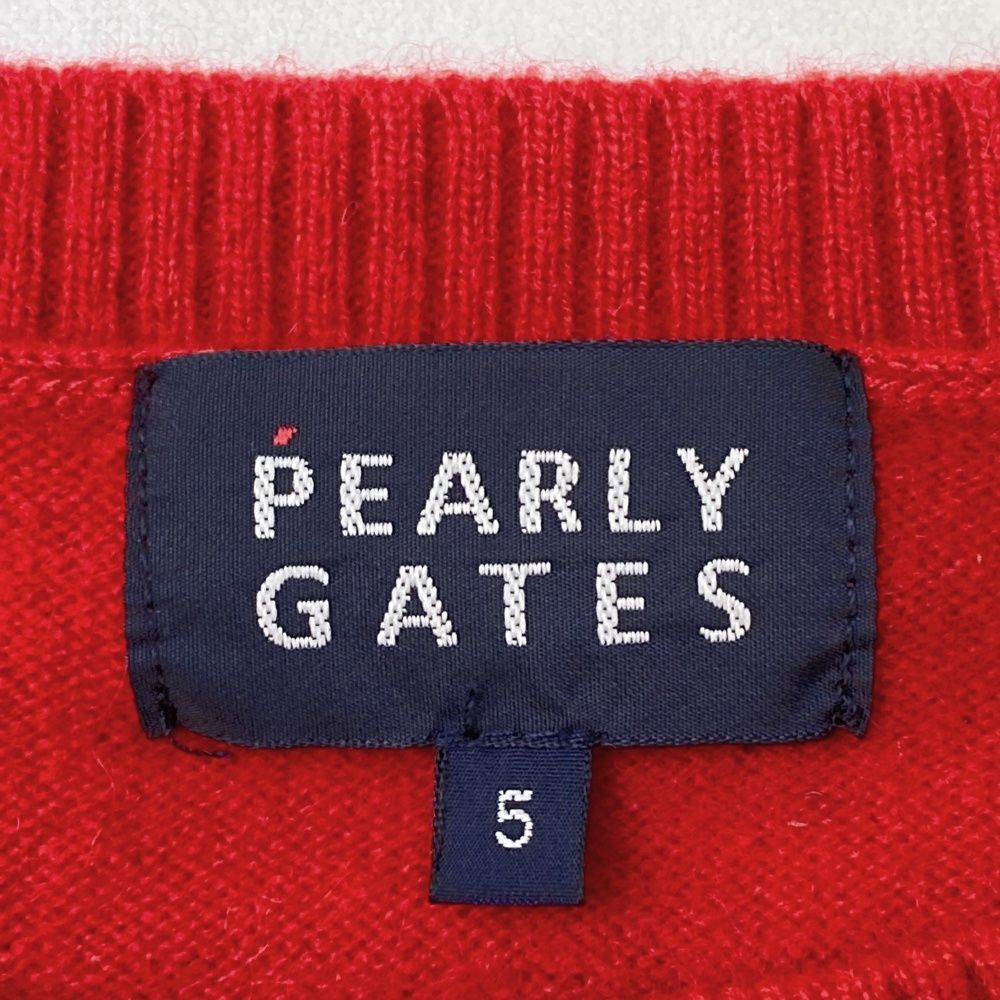 サイズ：5 PEARLY GATES パーリーゲイツ カシミヤ ニットセーター