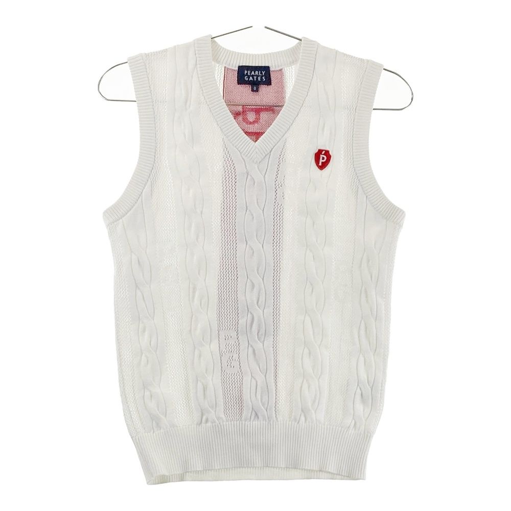 サイズ：36 ARCHIVIO アルチビオ 襟付ニットベスト ホワイト系