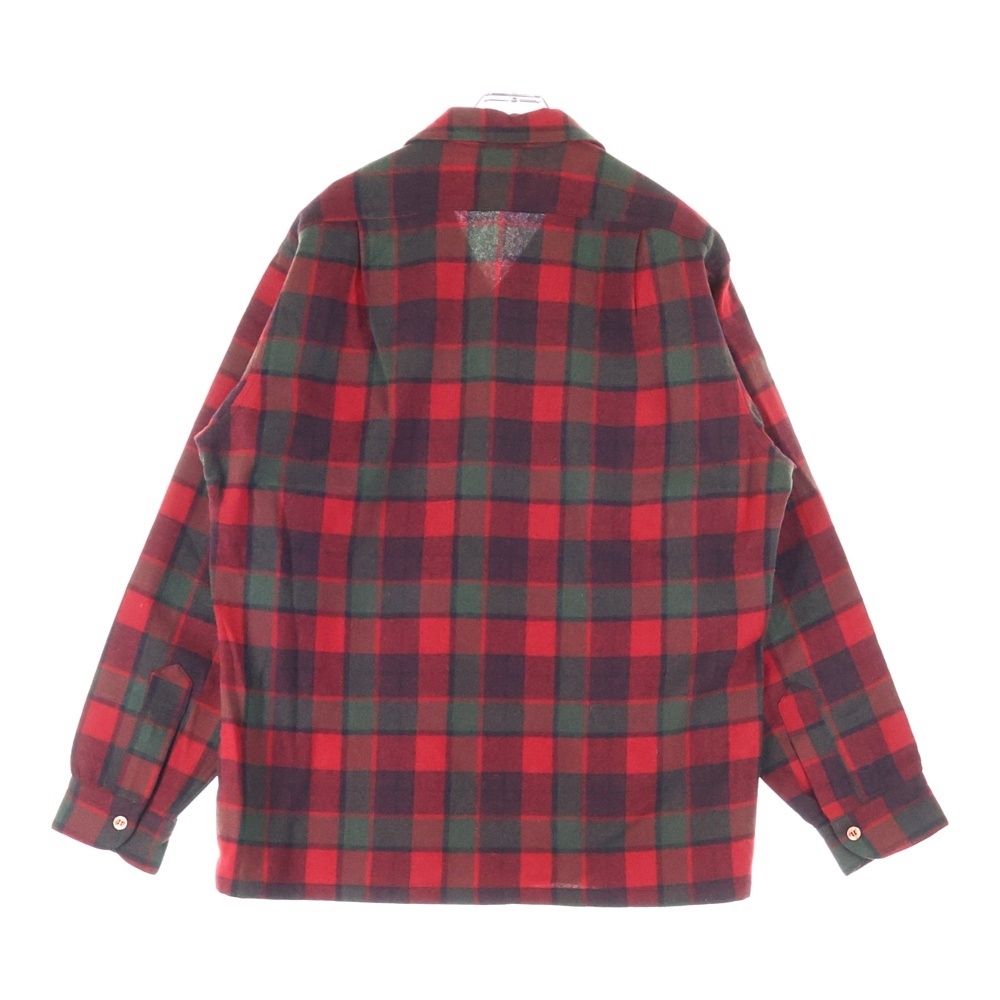 ペンドルトン 60 S VINTAGE WOOL L CHECK SHIRT ヴィンテージ ウール 長袖シャツ レッド ブラック