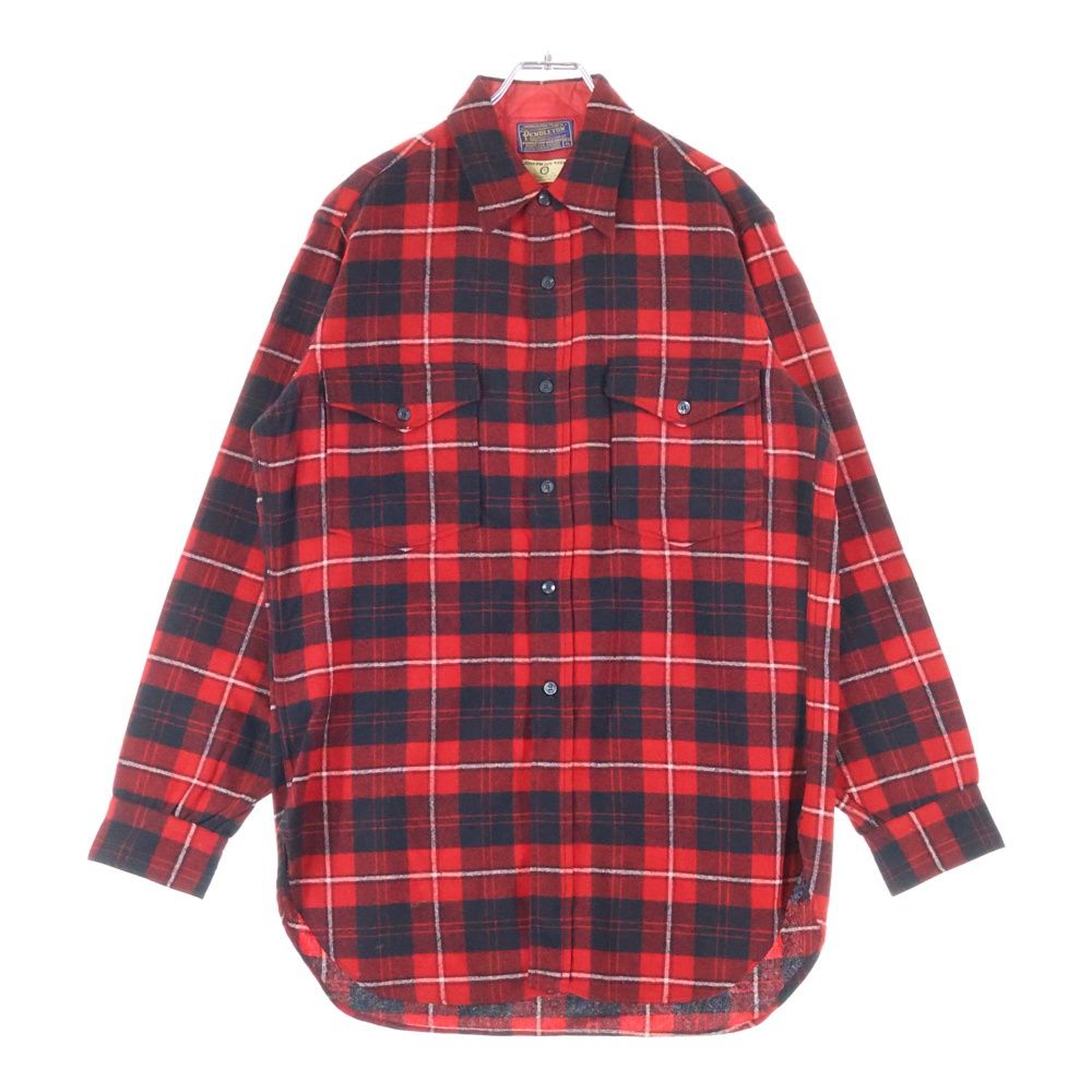 ペンドルトン 50 S VINTAGE WOOL L CHECK SHIRT ヴィンテージ ウール チェック 長袖シャツ レッド ブラック