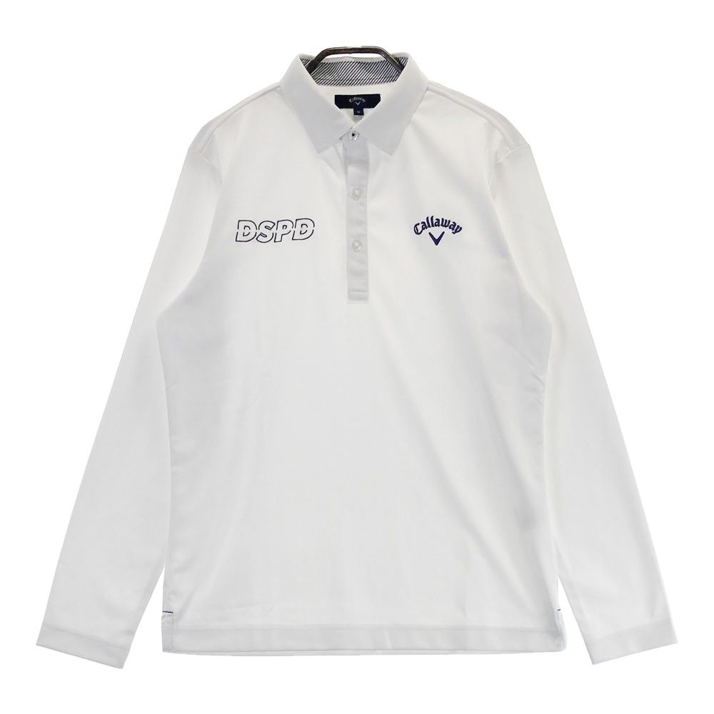 サイズ：M CALLAWAY キャロウェイ 長袖ポロシャツ ホワイト系
