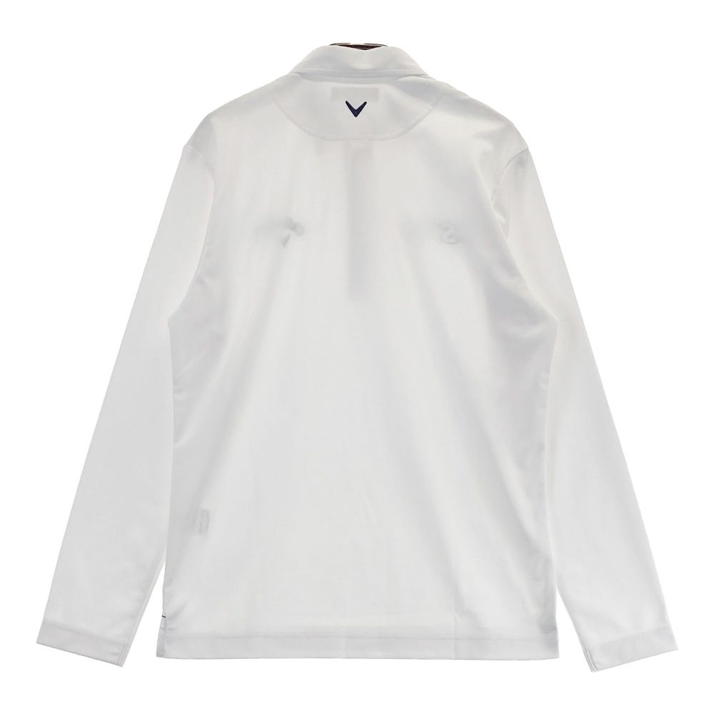 サイズ：M CALLAWAY キャロウェイ 長袖ポロシャツ ホワイト系