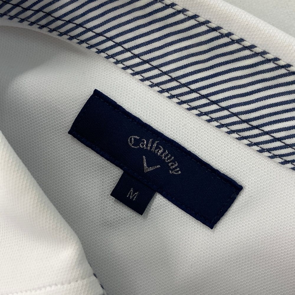 サイズ：M CALLAWAY キャロウェイ 長袖ポロシャツ ホワイト系