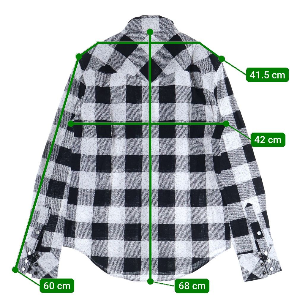 n by NUMBER INE エヌエヌバイナンバーナイン チェック柄 コットン 長袖ウエスタンシャツ ブラック ホワイト 七分 長袖カットソー トップス メンズ