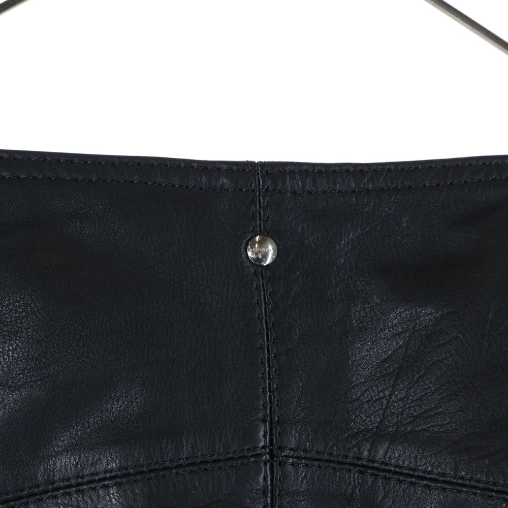 DIESEL (ディーゼル) フェイクレザー ジップ スカート ブラック レディース