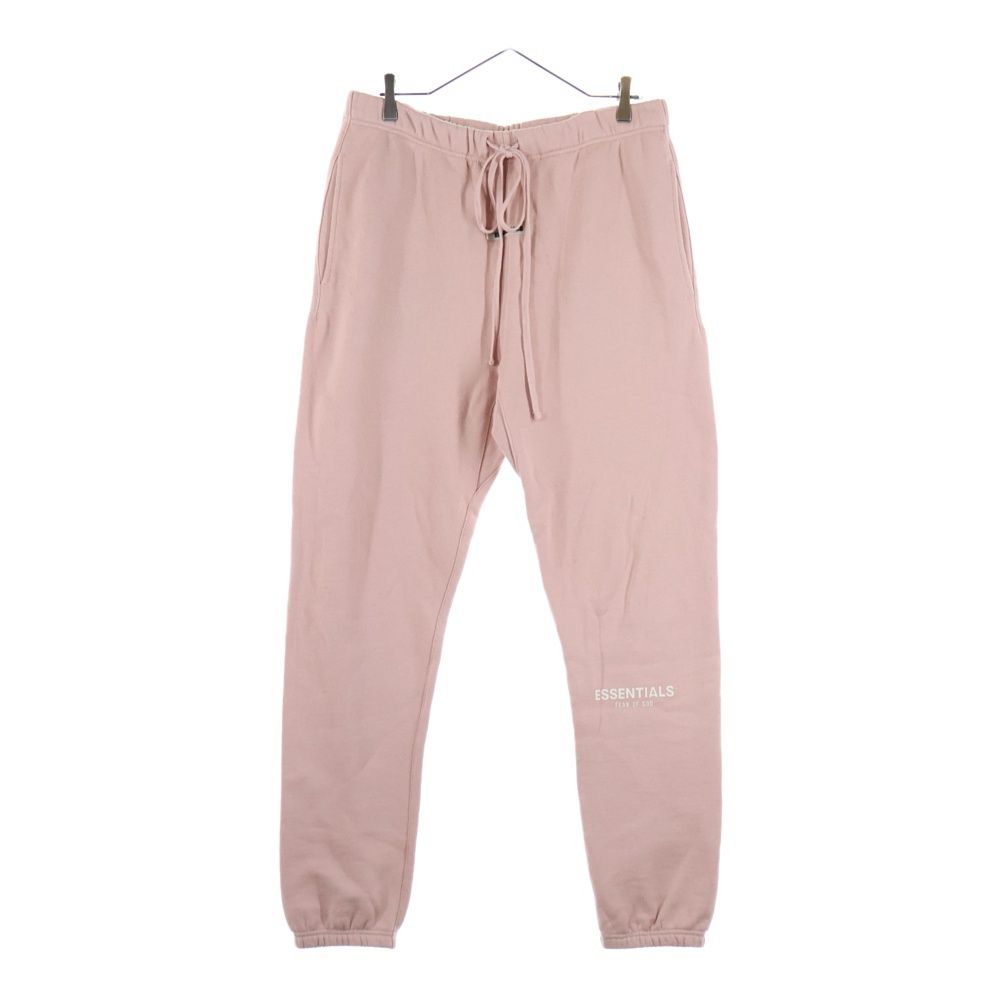 FEAR OF GOD ESSENTIALS フィアオブゴッド エッセンシャルズ フロントラバーロゴ スウェット ジョガー ロングパンツ ピンク