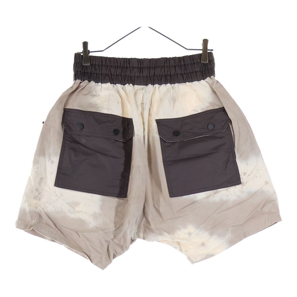 cvtvlist カタリスト ナイロン切替 モチーフ刺繍 サルエルショーツ ハーフパンツ ブラウン ベージュ z