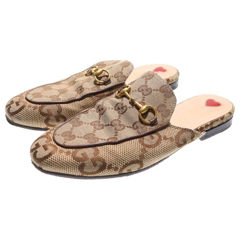 GUCCI (グッチ) プリンスタウン GGキャンバス ホースビット レザー