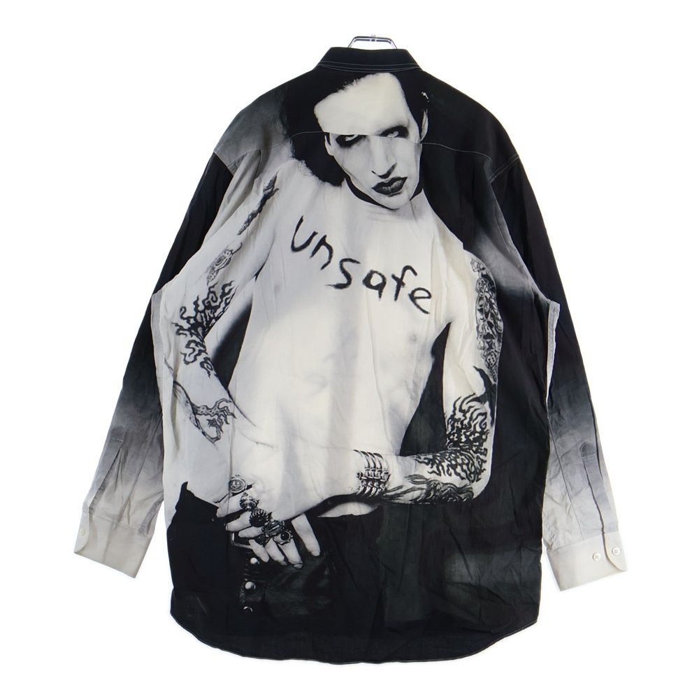 ヴェトモン 18 AW Marilyn Manson マリリンマンソン 総柄デザイン 長袖シャツ ブラック