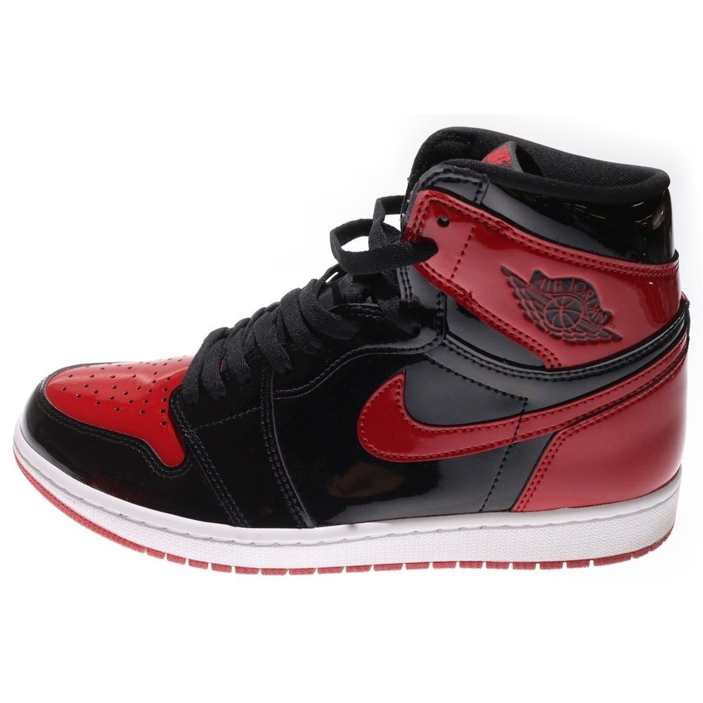 NIKE (ナイキ) AIR JORDAN 1 RETRO 節約 HIGH OG BRED PATENT エア