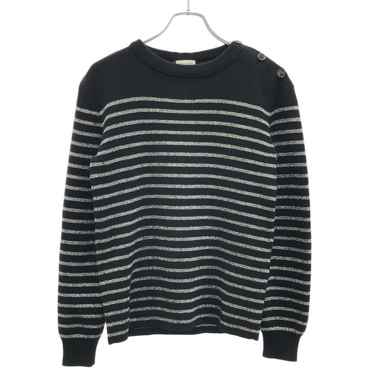 SAINT LAURENT PARIS サンローラン パリ 19AW ラメボーダーニット 
