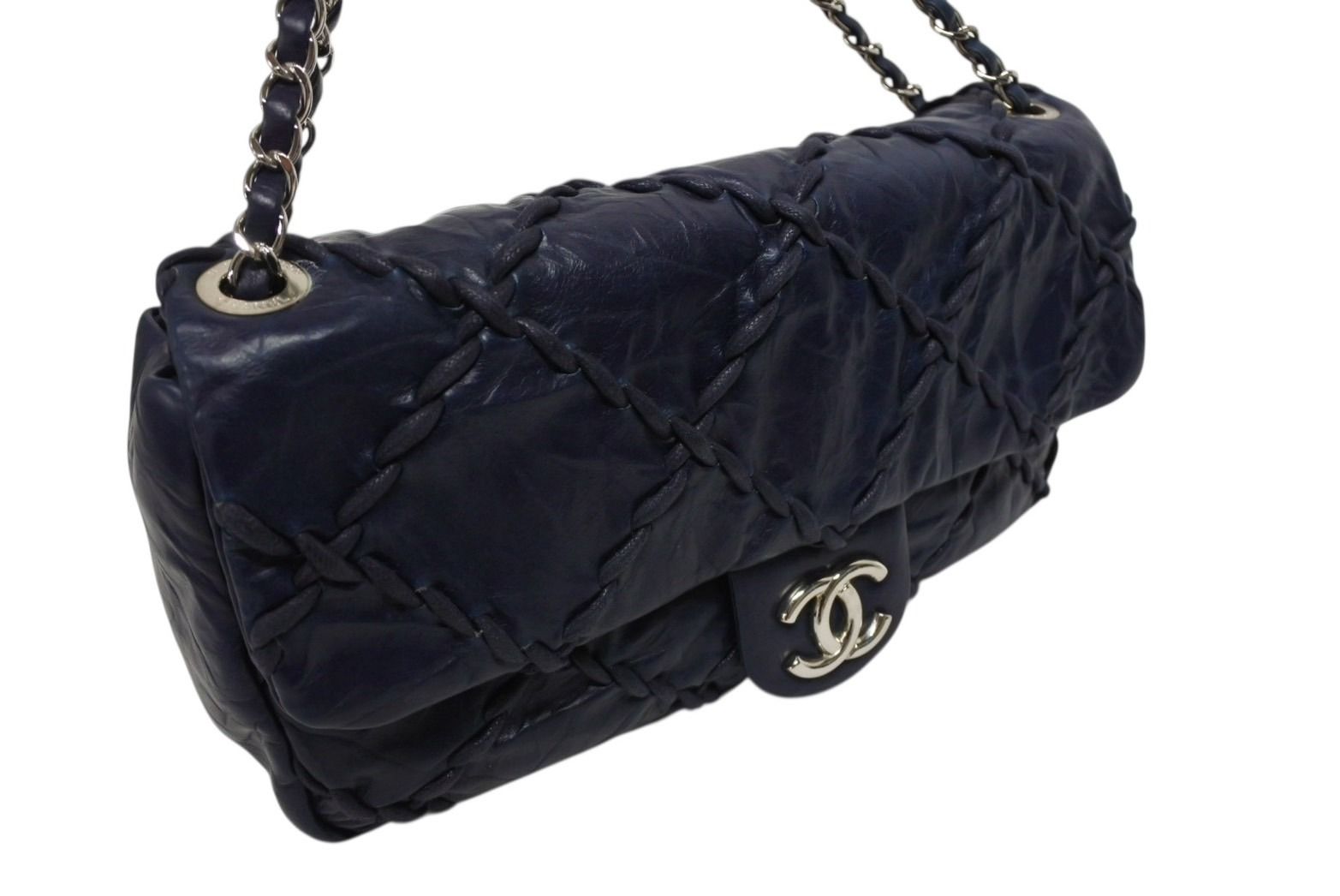 極美品 CHANEL シャネル ウルトラステッチ チェーンショルダーバッグ