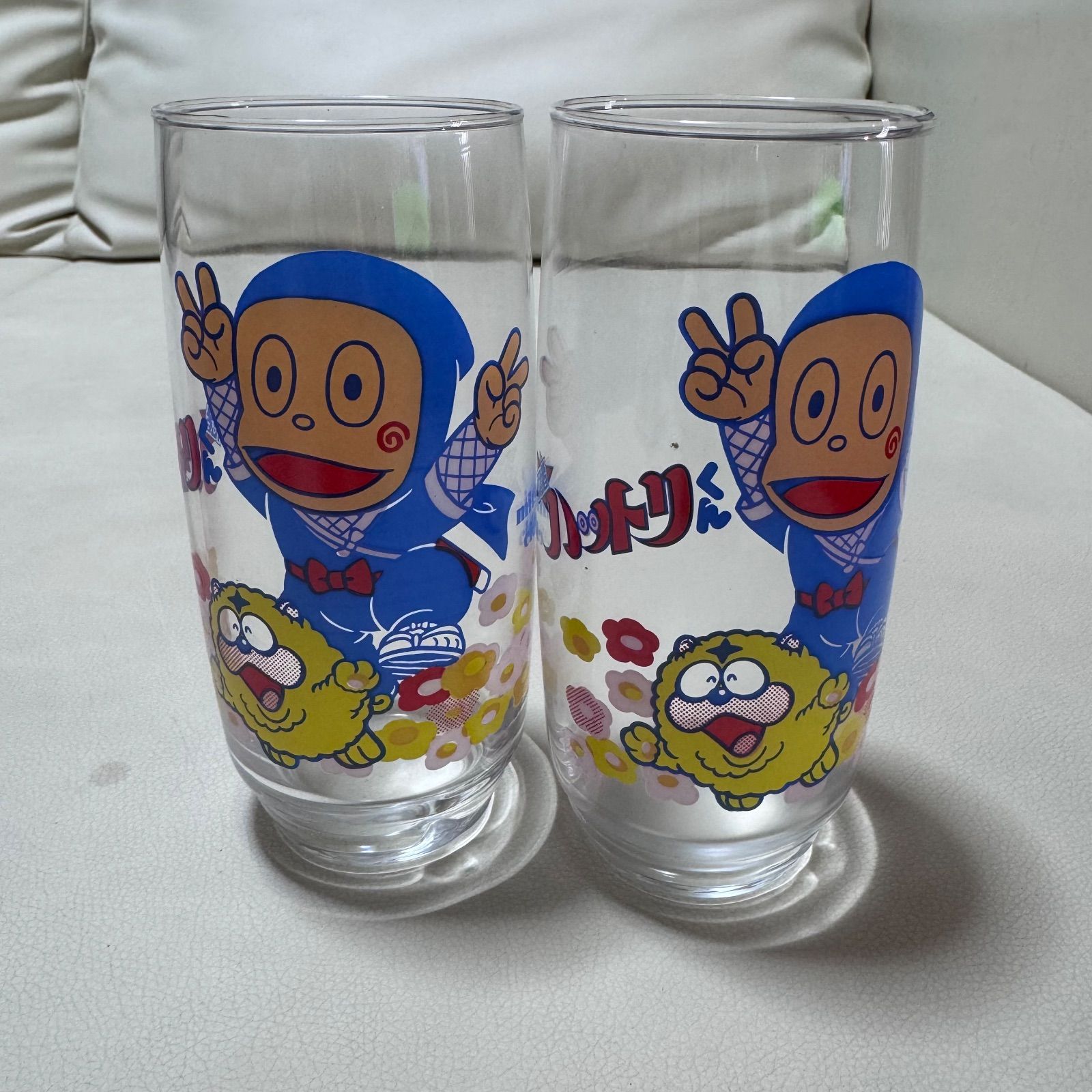 非売品 三ツ矢サイダー 忍者ハットリくんグラスセット 2個 未使用品