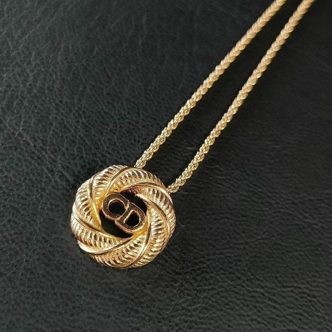 【極美品】ディオール　サークルロゴネックレス　ゴールド 極美品】Diorディオール ネックレス ゴールド サークル CDロゴ