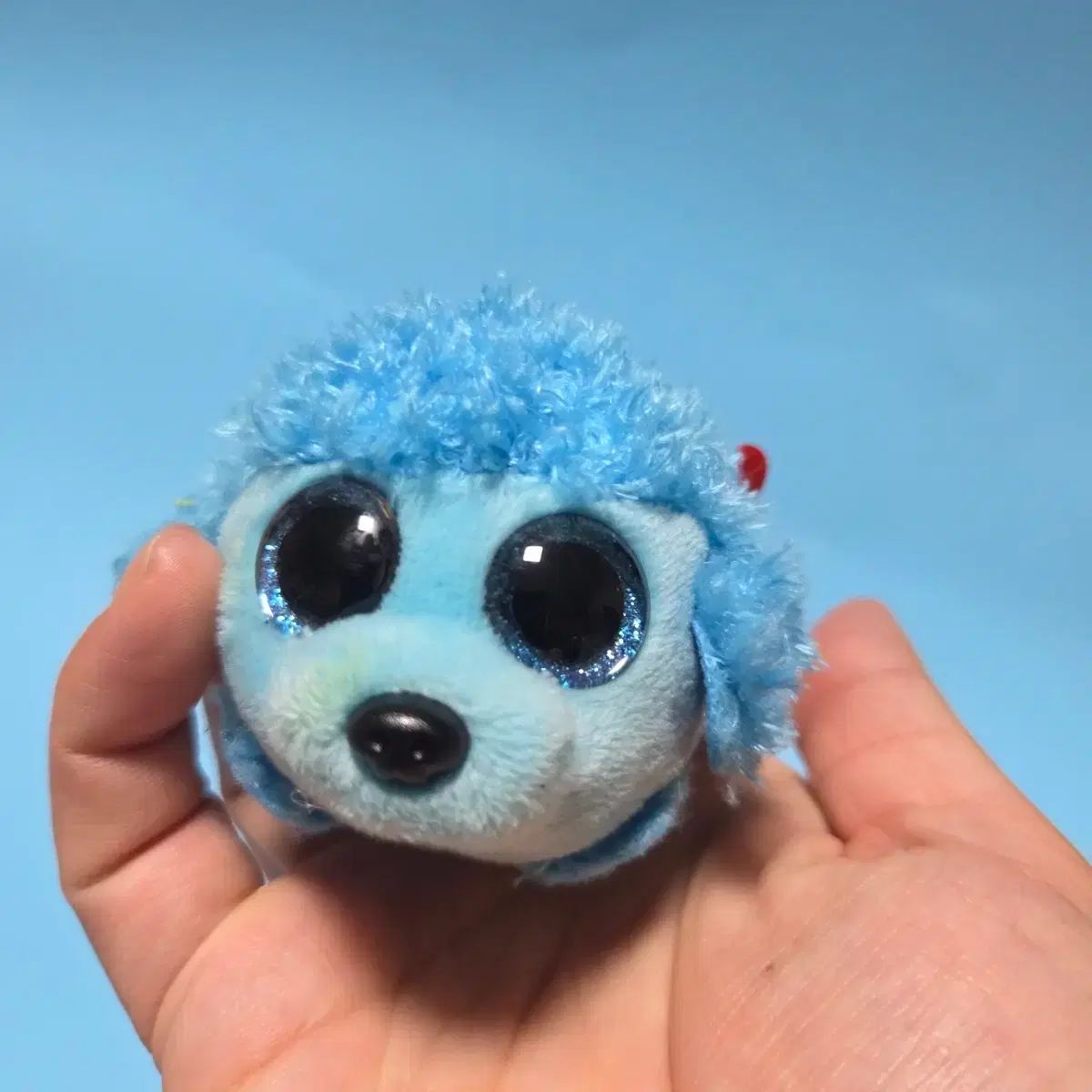 人形作家青いプードルの人形匿名配送 トイプードルコルク人形の 【人形