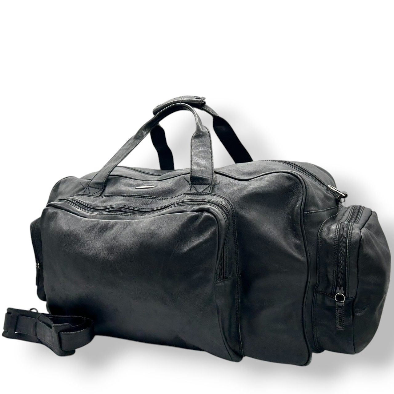 【美品】GUCCI ボストンバック 2way ナイロン 黒 シルバー金具 大容量 グッチ GUCCI ボストンバッグ 2WAY ショルダーバッグ ワンショルダー