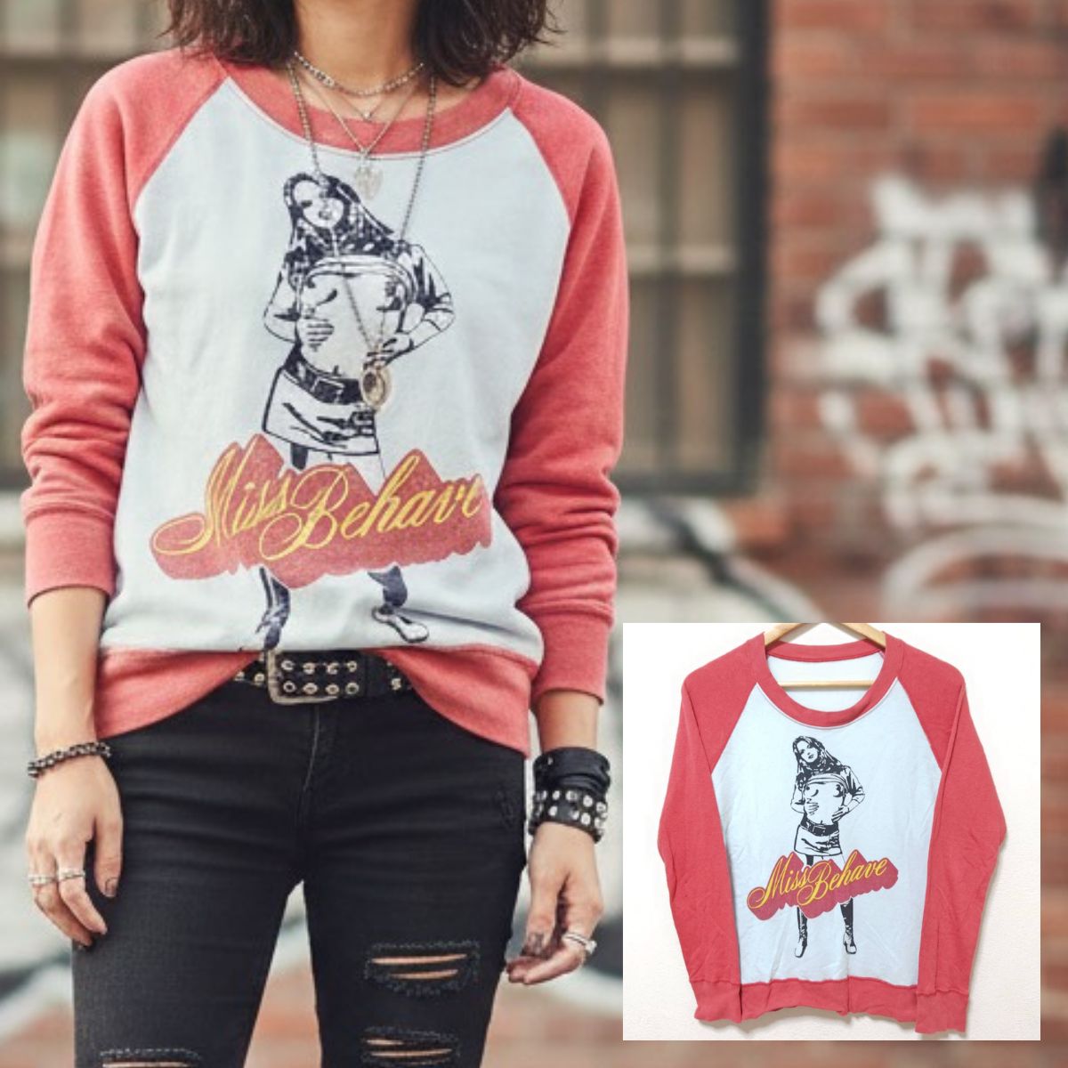 【Amekazi 】ヒステリックグラマー ラグランスリーブ　Tシャツ 日本製◎00s◎【HYSTERIC GLAMOUR】ヒステリックグラマー ラグラン