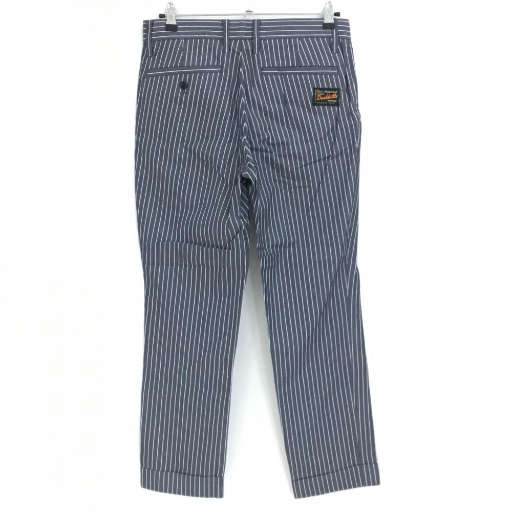 美品】ラフアンドスウェル パンツ ネイビー系×白 ストライプ メンズ S