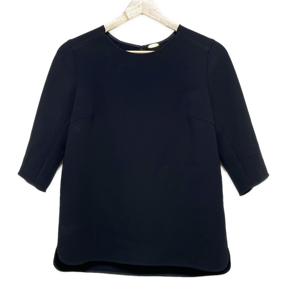 MUSE de DEUXIEME CLASSE ミューズデドゥーズィエムクラス 七分袖カットソー レディース 黒 クルーネック